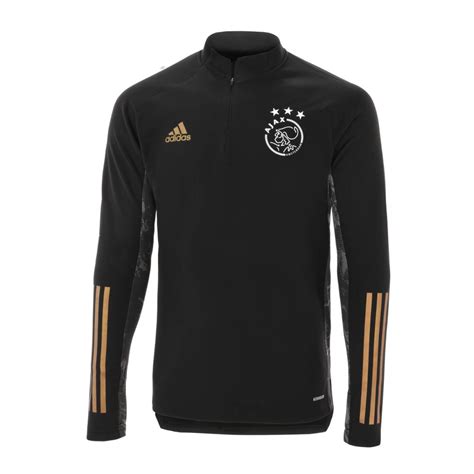 adidas ajax trainingstrui europees climawarm 2020-2021 zwart goud|adidas Ajax Europees Trainingsbroekje 2020.